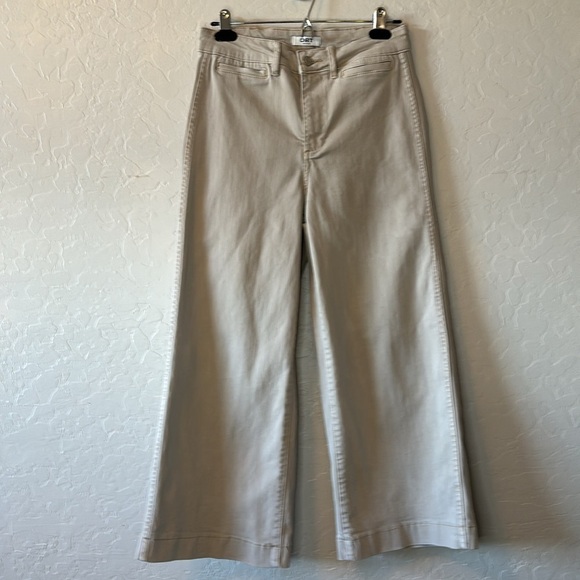 OAT New York Natural High Rise Wide Leg Crop Cotton Pant Size 28 - Picture 2 of 10